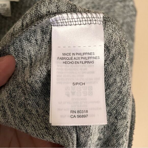 Lucky Brand Gray with Black Flecks Open Front Cardigan Duster Sweater Size Small - Picture 7 of 11